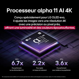 OLED97G5 OLED evo Noir Profond + support mural inclus 120Hz 4K 245cm IA 2025