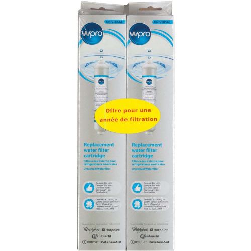 Wpro SMS200 - Filtre à eau pour réfrigérateur (pack de 2)