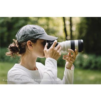 Objectif zoom Sony SEL70200G2 FE 70-200 mm f4-22 G OSS II Noir et Blanc