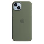 Apple - Coque de protection pour téléphone portable - compatibilité avec MagSafe - silicone - olive - pour iPhone 14 Plus