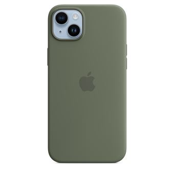 Apple - Coque de protection pour téléphone portable - compatibilité avec MagSafe - silicone - olive - pour iPhone 14 Plus