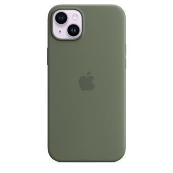 Apple - Coque de protection pour téléphone portable - compatibilité avec MagSafe - silicone - olive - pour iPhone 14 Plus