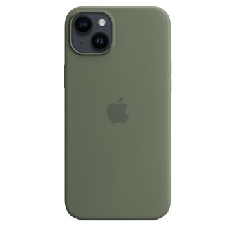 Apple - Coque de protection pour téléphone portable - compatibilité avec MagSafe - silicone - olive - pour iPhone 14 Plus