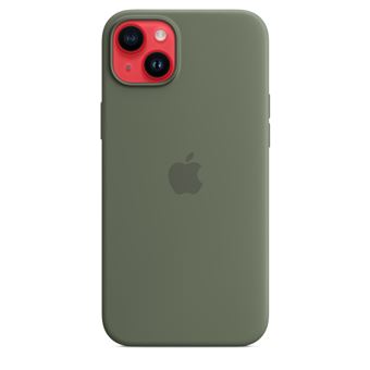 Apple - Coque de protection pour téléphone portable - compatibilité avec MagSafe - silicone - olive - pour iPhone 14 Plus