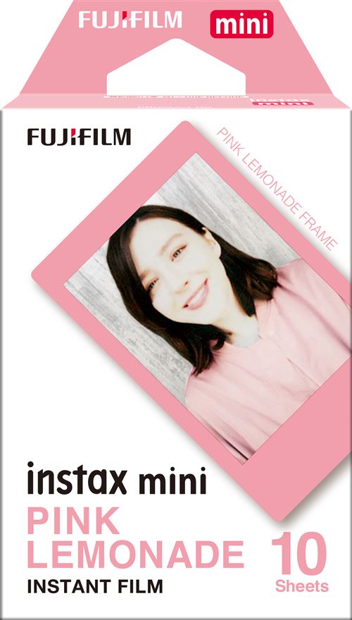 Fujifilm Film Instax Mini Pink Lemonade 10 frames met kader Roos