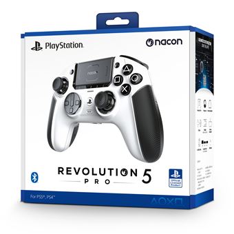 Manette Nacon Revolution Pro 5 pour PS4 PS5 et PC Blanc et Noir