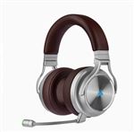 Casque gaming sans fil Wifi Corsair Espresso Virtuoso RVB Argent et marron