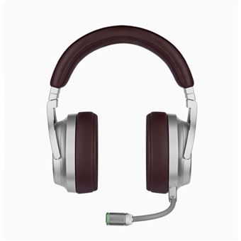 Casque gaming sans fil Wifi Corsair Espresso Virtuoso RVB Argent et marron