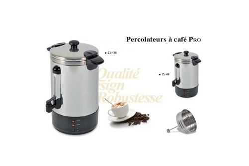 Percolateur à café professionnel Kitchen Chef Pro ZJ88 950 W Argent et Noir