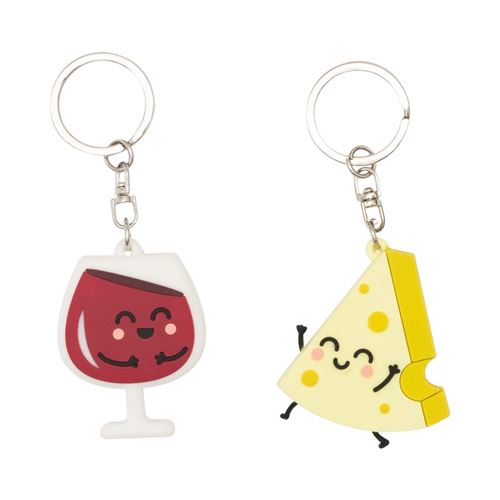 MRWONDER SET 2 PORTE CLEFS VIN FROMAGE