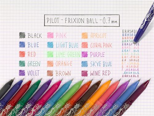 Pilot Pilot FriXion Fineliner Multicolore Stylo à bille 12 pièce(s