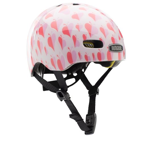 Nutcase Little Nutty Love Bug helm maat XXS wit en roze