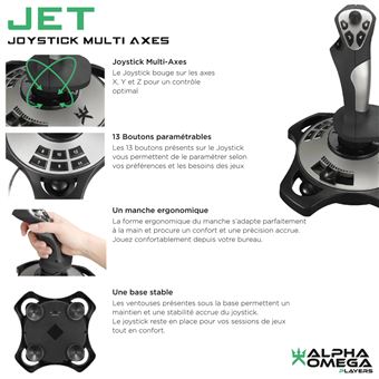 Joystick Jet Alpha Omega Players Noir