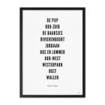 Affiche Wijck A4 Amsterdam Typographie