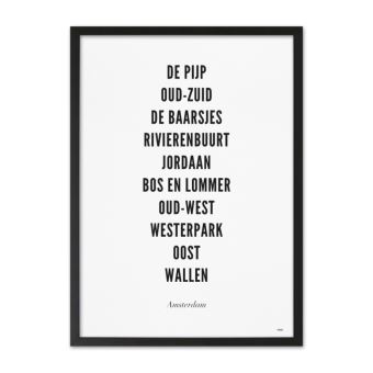 Affiche Wijck A4 Amsterdam Typographie