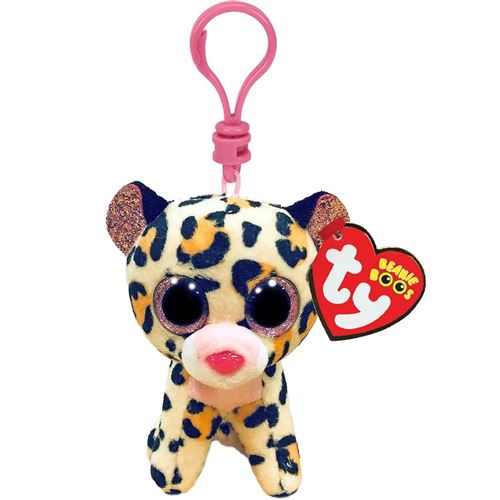 Ty Beanie Boo's Clip Livvie der Leopard Plüsch-Schlüsselanhänger