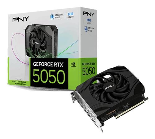 VGA PNY GEFORCE RTX 5050 8GB Single Fan VCG50508SFXPB1 Neuf - vue 2