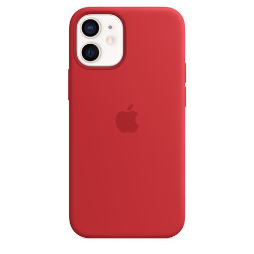 iphone 12 mini silicone case red