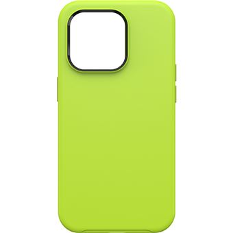 Coque antichoc OtterBox Symmetry + MagSafe pour iPhone 14 Pro Jaune Vert