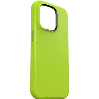 Coque antichoc OtterBox Symmetry + MagSafe pour iPhone 14 Pro Jaune Vert