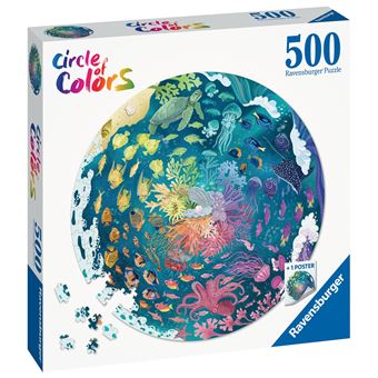 Puzzle rond 500 pièces Ravensburger Océan Circle of Colors