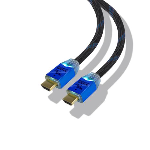 Câble 4K HDMI 2.0 High Speed Ultra HD LED Steelplay 2m Noir