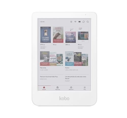Liseuse numérique Kobo by Fnac Clara Colour 6'' 16 Go Blanc
