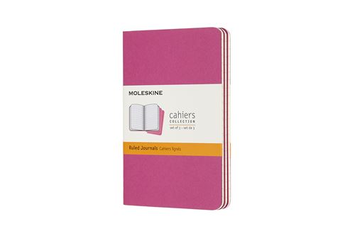 Cahier ligne poche kinetic rose set de 3