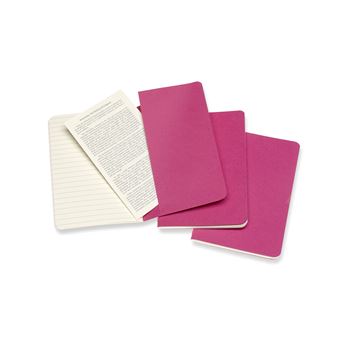 Set de 3 cahiers format de poche Moleskine lignés Rose