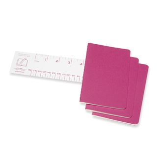 Set de 3 cahiers format de poche Moleskine lignés Rose