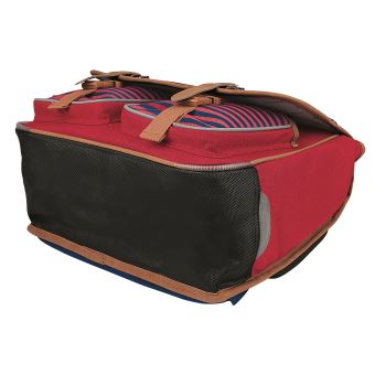 Cartable dos Oberthur Kickers Boy Rayures 38 cm Bleu et Rouge