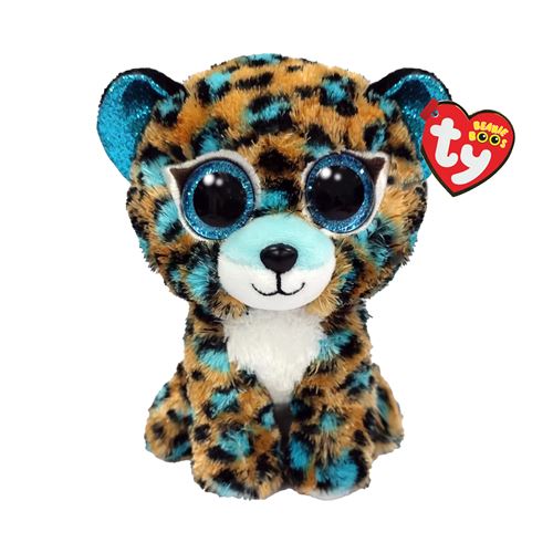 Ty Multicolore Peluche Beanie Boo's Small Cobalt Le Léopard