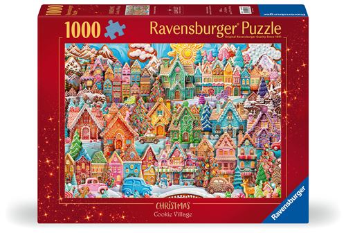 Puzzle 1000 pièces Noël au village des cookies Ravensburger France - vue 9