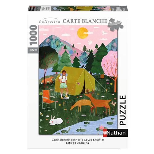 Puzzle 1000 pièces Nathan Let's go camping Carte Blanche