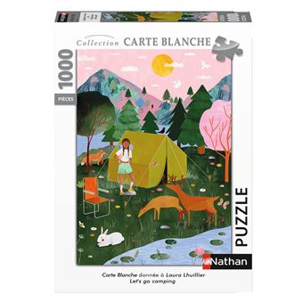 Puzzle 1000 pièces Nathan Let's go camping Carte Blanche