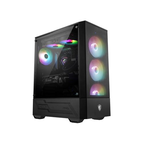 MSI MAG FORGE 110R - Mid tower - ATX - panneau latéral fenêtré (acrylique) - pas d'alimentation (ATX) - USB/Audio