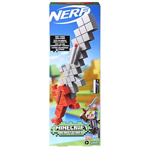 Jeu de tir Nerf Minecraft épée Heartstealer 4 fléchettes en mousse Nerf Elite lame en mousse lance-fléchette