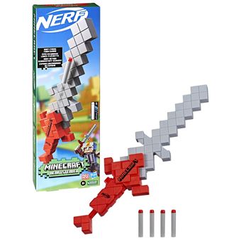 Jeu de tir Nerf Minecraft épée Heartstealer 4 fléchettes en mousse Nerf Elite lame en mousse lance-fléchette