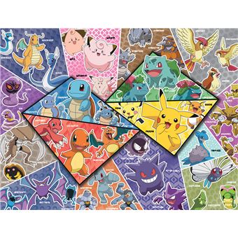 Puzzle 2000 pièces Nathan Les 16 types de Pokémon