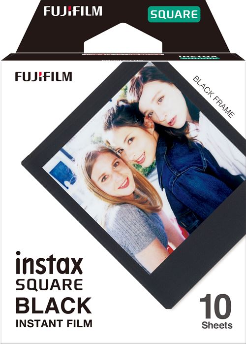 Film Fujifilm Instax Square 10 poses avec cadre noir