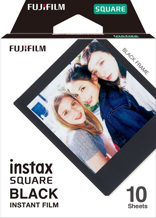Film Fujifilm Instax Square 10 poses avec cadre noir - Fujifilm