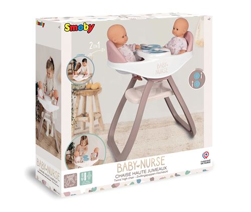 Chaise haute Jumeaux Smoby Baby Nurse