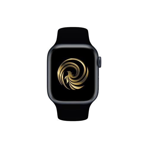 Apple Watch Series 7 GPS Boîtier Aluminium Noir 41Mm Avec Bracelet Noir Reconditionné Grade A