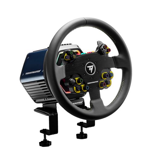 Volant PCPS4PS5Xbox THRUSTMASTER Evo Racing 32R Leather Cuirstructure Alu 32cm Palettes magnétiques 25 boutons 7 LEDS - vue 2