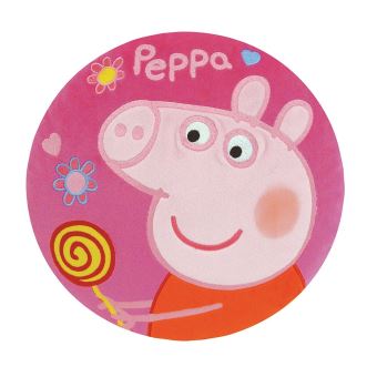 Coussin rond brodé Fun House Peppa Pig Rose