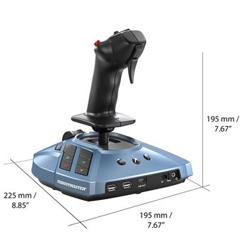 Joystick Guillemot Thrustmaster TCA Sidestick X Airbus Edition pour Xbox Series X/S et PC Bleu grisé et noir