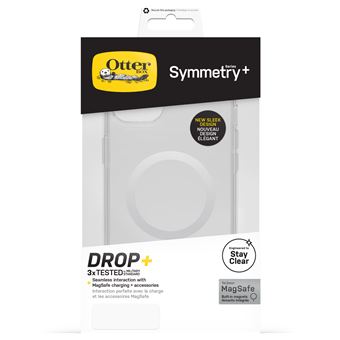 Coque antichoc OtterBox Symmetry + MagSafe pour iPhone 14 Plus Transparent