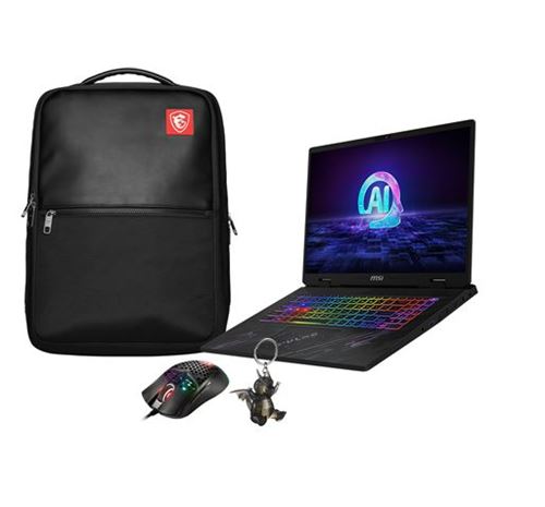 PC Portable Gaming MSI Pulse 16 AI C1VGKG-073FR 16 QHD+ 240 Hz Intel® Core™ Ultra 7 16 Go RAM 512 Go SSD Nvidia GeForce RTX 4070 Noir