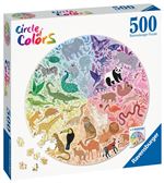 Puzzle rond 500 pièces Ravensburger Animaux Circle of Colors