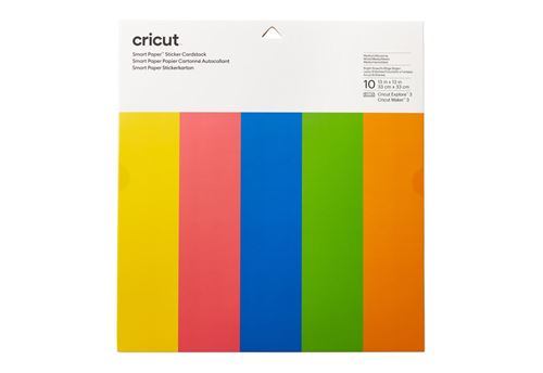 Smart papier cartonné autocollant 33 x 33cm 10 feuilles pour Cricut Maker 3